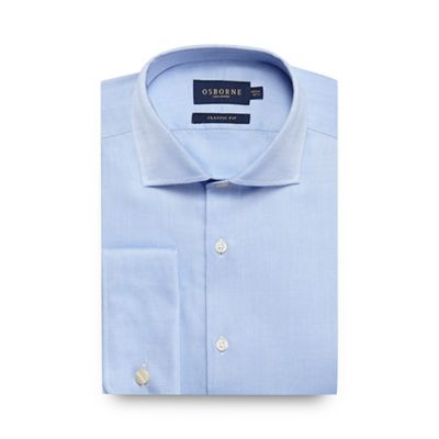 Blue regular fit Oxford shirt